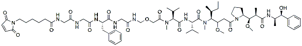 Molecular structure of the compound: Mal-Gly-Gly-L-Phe-N-[(carboxymethoxy)methyl]Glycinamide-MMAE