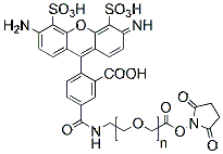 Molecular structure of the compound: BP Fluor 488-PEG-CH2CO2-NHS ester, MW 2,000