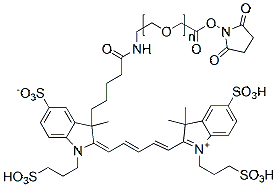 Molecular structure of the compound: BP Fluor 647-PEG-CH2CO2-NHS, MW 2,000