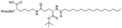 Molecular structure of the compound: Fmoc-Lys(Pal-Glu-OtBu)-OH