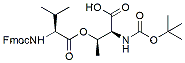 Molecular structure of the compound: Boc-thr(fmoc-val)-OH