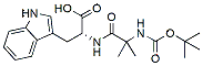 Molecular structure of the compound: (R)-2-(2-((tert-Butoxycarbonyl)amino)-2-methylpropanamido)-3-(1H-indol-3-yl)propanoic acid