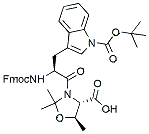 Molecular structure of the compound: Fmoc-trp(boc)-thr(psi(me,me)pro)-OH