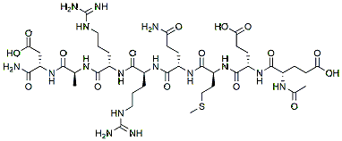 Molecular structure of the compound: Ac-Glu-Glu-Met-Gln-Arg-Arg-Ala-Asp-NH2