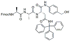 Molecular structure of the compound: Fmoc-ala-ala-asn(trt)-pab