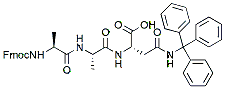Molecular structure of the compound: Fmoc-Ala-Ala-Asn(Trt)-OH