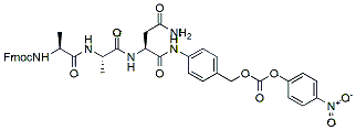Molecular structure of the compound: Fmoc-Ala-Ala-Asn-PABC-PNP