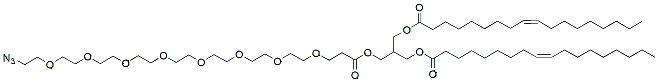 Molecular structure of the compound: 1,2-Dioleoyl-sn-glycero-3-PEG8-Azide