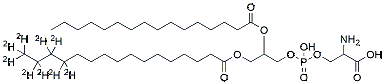 Molecular structure of the compound: 1-Palmitoyl-d9-2-Palmitoyl-sn-glycero-3-PS