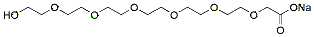 Molecular structure of the compound: Hydroxy-PEG6-CH2CO2H sodium salt