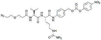 Molecular structure of the compound: Azido-PEG1-Val-Cit-PAB-PNP