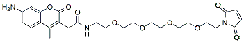 Molecular structure of the compound: AMCA-PEG4-Mal