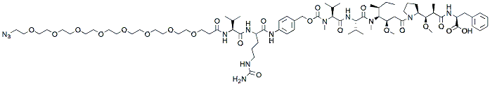 Molecular structure of the compound: Azide-PEG8-Val-Cit-PAB-MMAF