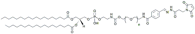 Molecular structure of the compound: DSPE-PEG-Hz-mal, MW 2,000