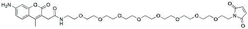 Molecular structure of the compound: AMCA-PEG8-Mal