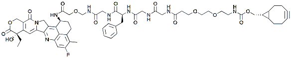 Molecular structure of the compound: Exatecan-2-(aminomethoxy)acetamide-Gly-Phe-Gly-Gly-PEG2-endo-BCN