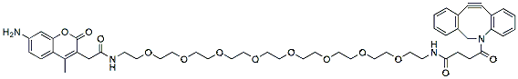 Molecular structure of the compound: AMCA-PEG8-DBCO