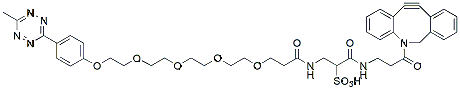 Molecular structure of the compound: Methyltetrazine-PEG4-Sulfo DBCO