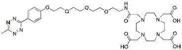 Molecular structure of the compound: DOTA-PEG3-Methyltetrazine, HCl salt