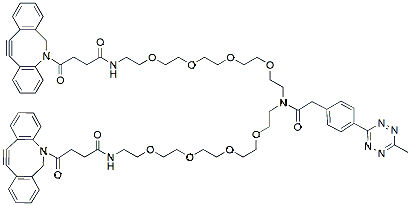 Molecular structure of the compound: Methyltetrazine-amido-N-bis(PEG4-DBCO)