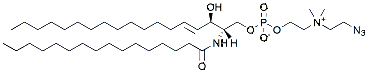 Molecular structure of the compound: 16:0 Azidoethyl SM (d18:1/16:0)