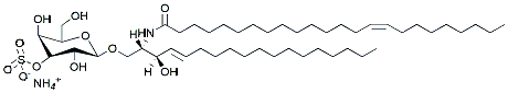 Molecular structure of the compound: Mono-Sulfo Galactosyl(ß) Ceramide (d18:1/24:1)