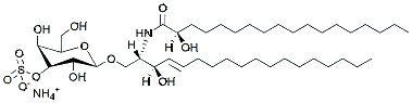 Molecular structure of the compound: 18:0(2R-OH) Sulfo GalCer