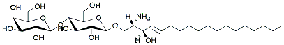 Molecular structure of the compound: Lactosyl(ß) Sphingosine (d18:1)