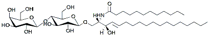 Molecular structure of the compound: C12 Lactosyl(ß) Ceramide (d18:1/12:0)