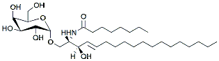 Molecular structure of the compound: C8 Galactosyl(a) Ceramide (d18:1/8:0)