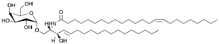 Molecular structure of the compound: C24:1 Galactosyl(a) Ceramide (d18:1/24:1(15Z))