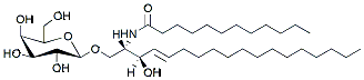 Molecular structure of the compound: C12 Galactosyl(ß) Ceramide (d18:1/12:0)