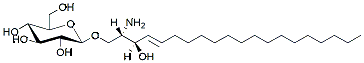 Molecular structure of the compound: Glucosyl (ß) Sphingosine (d20:1)