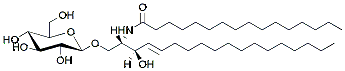 Molecular structure of the compound: C16 Glucosyl(ß) Ceramide (d18:1/16:0)