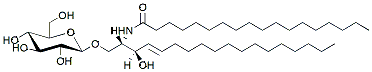 Molecular structure of the compound: C18 Glucosyl(ß) Ceramide (d18:1/18:0)