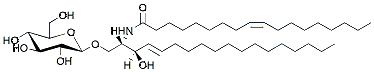 Molecular structure of the compound: C18:1 Glucosyl(ß) Ceramide (d18:1/18:1(9Z))