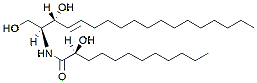 Molecular structure of the compound: 12:0(2S-OH) Ceramide