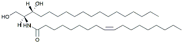 Molecular structure of the compound: C18:1 Dihydroceramide (d18:0/18:1(9Z))