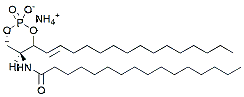 Molecular structure of the compound: C16 ceramide-1,3-cyclic-phosphate (d18:1/16:0)