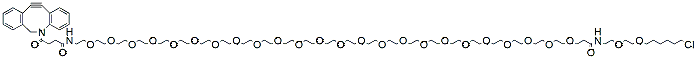 Molecular structure of the compound: DBCO-PEG24-amide-PEG2-C6-Cl