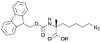 Molecular structure of the compound: (R)-N-Fmoc-2-(5-azidopentyl)alanine