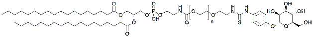 Molecular structure of the compound: DSPE-PEG-Thiourea-Mannose, MW 2,000