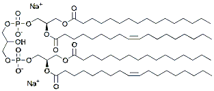 Molecular structure of the compound: Cardiolipin (16:0/18:1/16:0/18:1) (sodium salt)