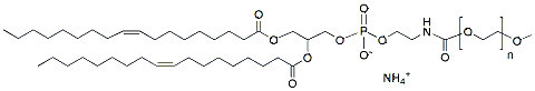 Molecular structure of the compound: DOPE-MPEG(1000) (ammonium salt)