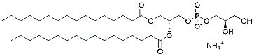 Molecular structure of the compound: 1,2-Dipalmitoyl-rac-glycero-3-PG (ammonium salt)