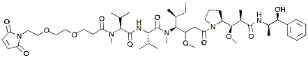 Molecular structure of the compound: Mal-PEG2-MMAE