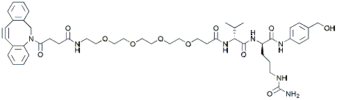 Molecular structure of the compound: DBCO-PEG4-Val-Cit-PAB