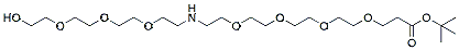 Molecular structure of the compound: N-(Hydroxy-PEG3)-NH-PEG4-t-butyl ester