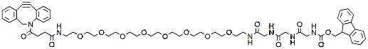 Molecular structure of the compound: DBCO-PEG8-Gly-Gly-Gly-Fmoc