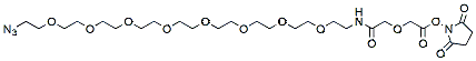 Molecular structure of the compound: 2-((Azido-PEG8-carbamoyl)methoxy)NHS ester